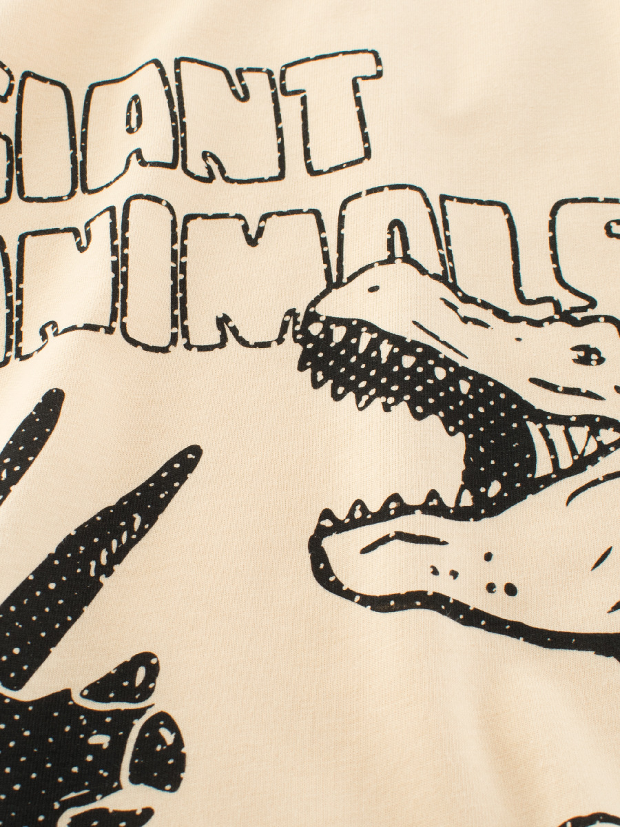 2025 verano nuevo estilo ropa para niños europeos y americanos camiseta de manga corta para niños dibujos animados de dinosaurios para niños ropa para bebés fuente de Douyin
