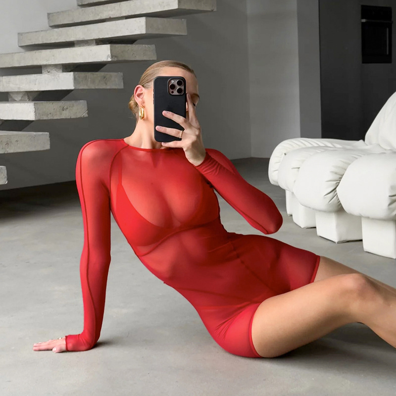 Europeo y americano transfronterizo 2025 verano nuevo mono de malla sexy chica caliente estampado sin espalda ajustado de cintura alta