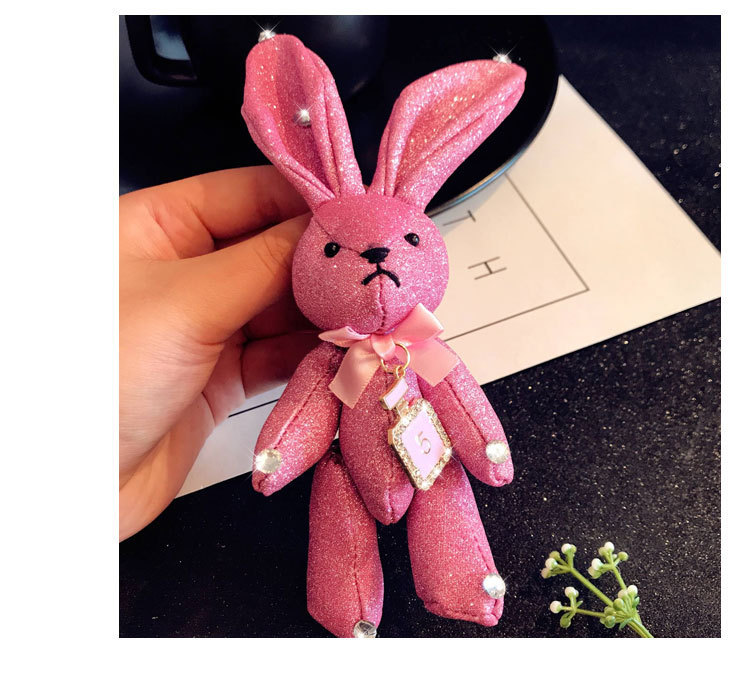 cute keychain gifts bag hang accessories mobile rabbit cloth详情14