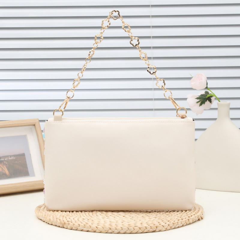 2025 nuevo bolso de hombro bordado de sequillas de verano nuevo nicho Zhong tejido bolso de paja de alta calidad sensación de gran capacidad debajo de las axilas