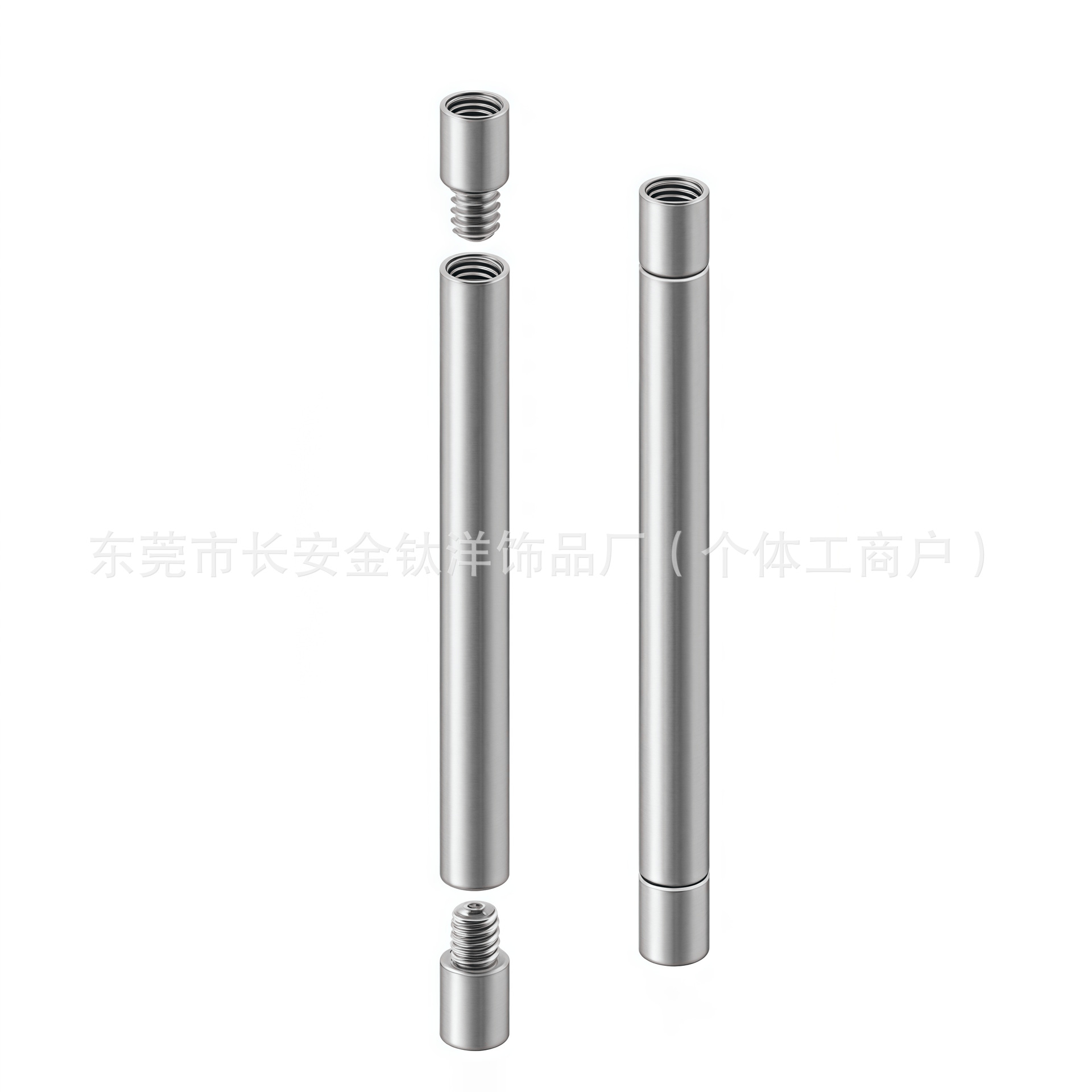 Pointed titanium steel lip stud product view