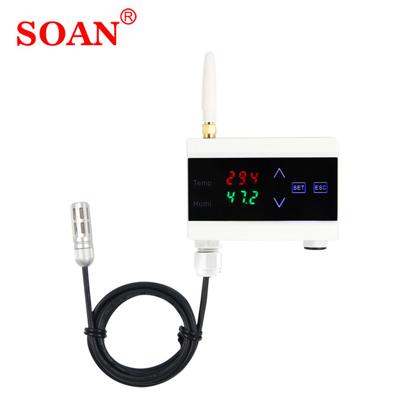 SOAN索安无线温度湿度传感器 室内温湿度传感器电子湿度传感器