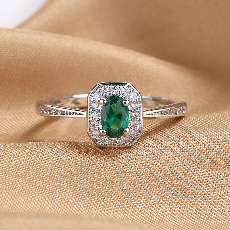 Rings Classification 1 Piece Fashion Rectangle Copper Inlay Zircon Rings
