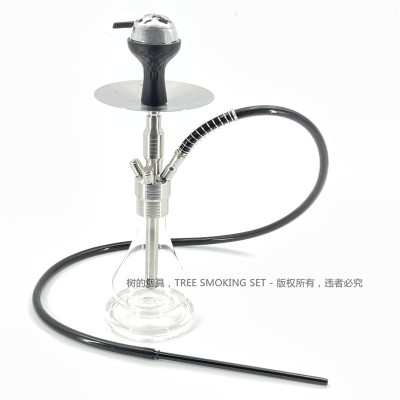 阿拉伯水烟全套网红不锈钢酒吧夜店水烟壶带灯hookah四管烟斗烟枪|ms