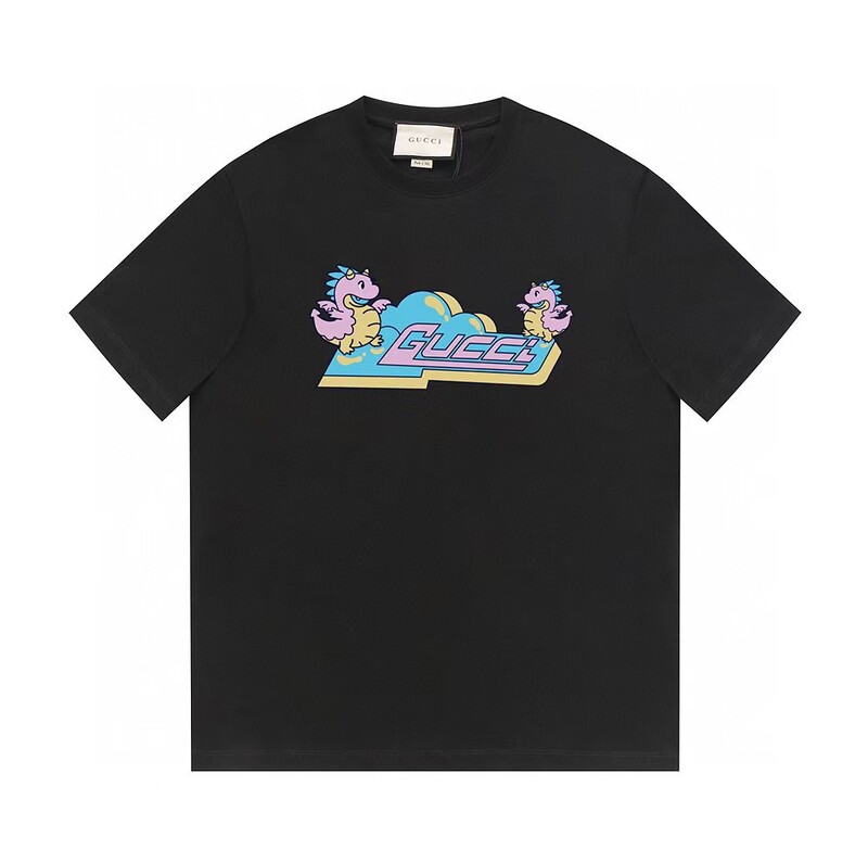G's ヨーロッパ版半袖夏トレンドブランド古家プリントTシャツレタートップトレンドルーズ半袖TシャツカップルT|undefined