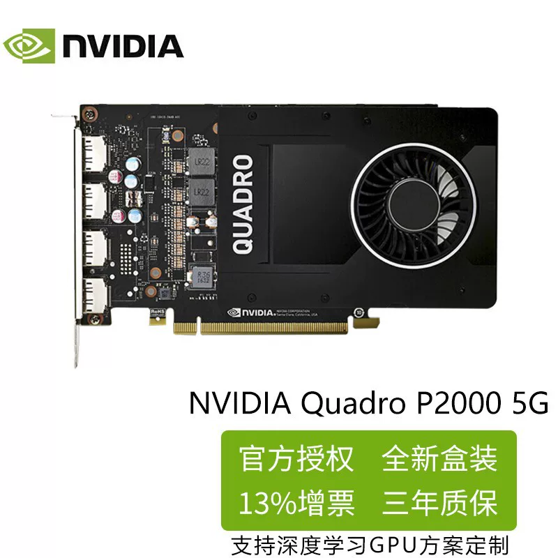 Профессиональная видеокарта Nvidia Quadro P2000 5GB GPU для графики и моделирования