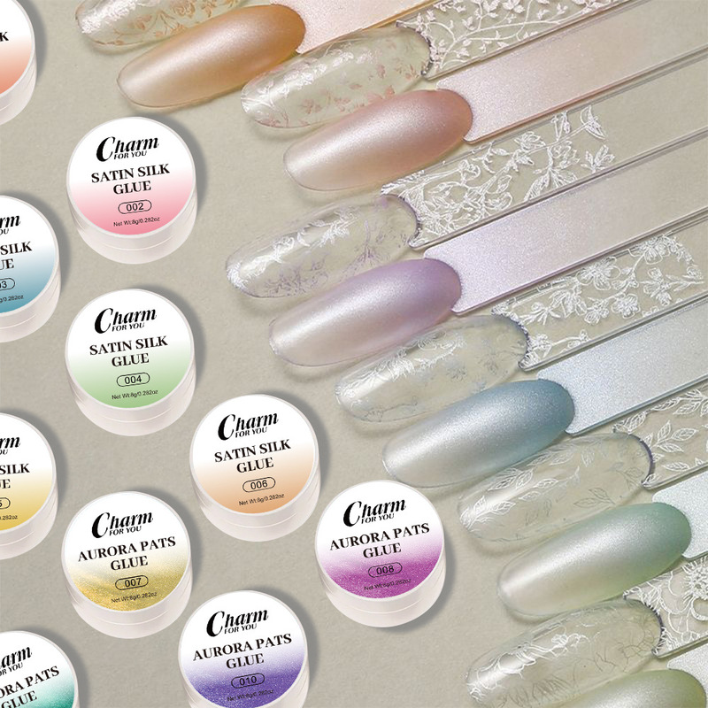 Satin light pat glue nail polish glue 2024 new nail art satin jacquard steel plate printing glue nail shop