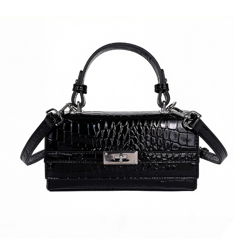 Texturas de alta calidad de moda de cocodrilo Kelly bolso de mano pequeño bolso cuadrado para mujeres nuevas ventas calientes de moda de lujo ligero mochila