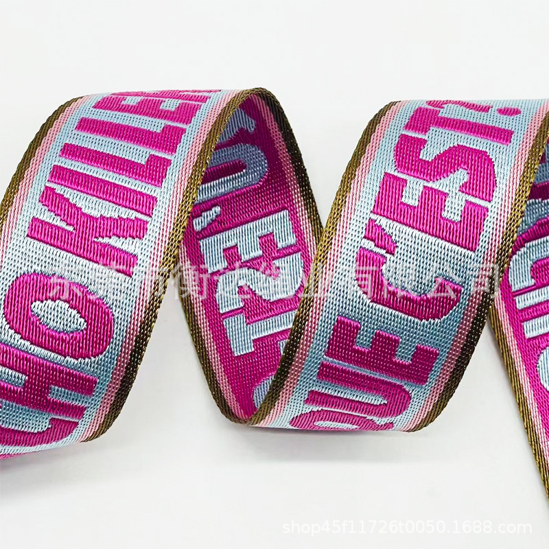 Personalizado 1 - 10cm de espesor 1mm brillante imitación de nylon jacquard cinturón bolsos zapatos sombreros teléfonos móviles correa de tela