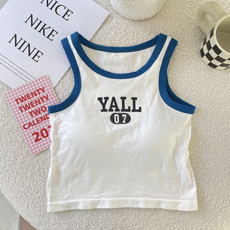 Belleza espalda Sling carta pecho abrigo Chaleco de las mujeres almohadilla fija en el pecho desgaste interior y exterior sin costuras chaleco deportivo de fondo todo partido