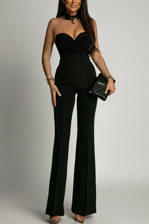 140g Weight Sleeveless Sleeve Length Shorts Pants Length Polyester Fabric Type Mid Waist Waist Line Rompers Pants Type Stretchy Elasticity Bodysuits Tops Type Holiday Occasion Comfort Function Skinny Fit Type Solid Color Pattern Summer Season Women's Gender Sexy Style Wholesale Women's Sexy Solid Color Sleeveless Bodysuits 9