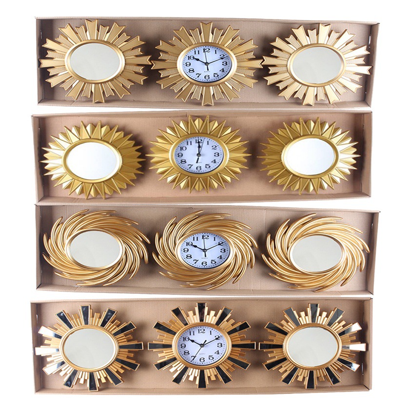 Reloj de pared europeo/americano moderno simple, reloj triple decorativo, reloj de cuarzo creativo de moda para sala/comedor