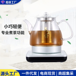 Health-Preserving Kettle, Small Mini Teapot for Office, Glass Water Boiling Kettle, Electric Heating Herbal Medicine Pot for Home Use, 1.2L Electric Heating