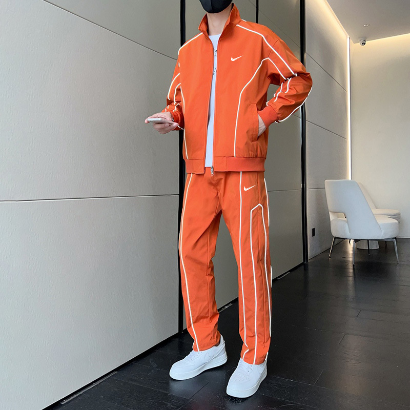Trendy brand popular spring and autumn sports two-piece set for men, 2026 new model, stylish and sophisticated casual sports suit