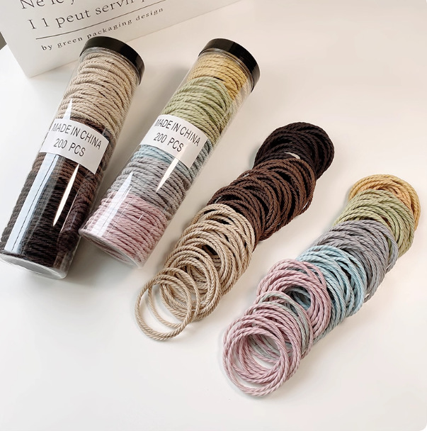 Tela de goma simple y duradera de alta elasticidad para mujeres, anillo de cabello para niños, cordón de cabello no lesiones, accesorios para el cabello diarios versátiles