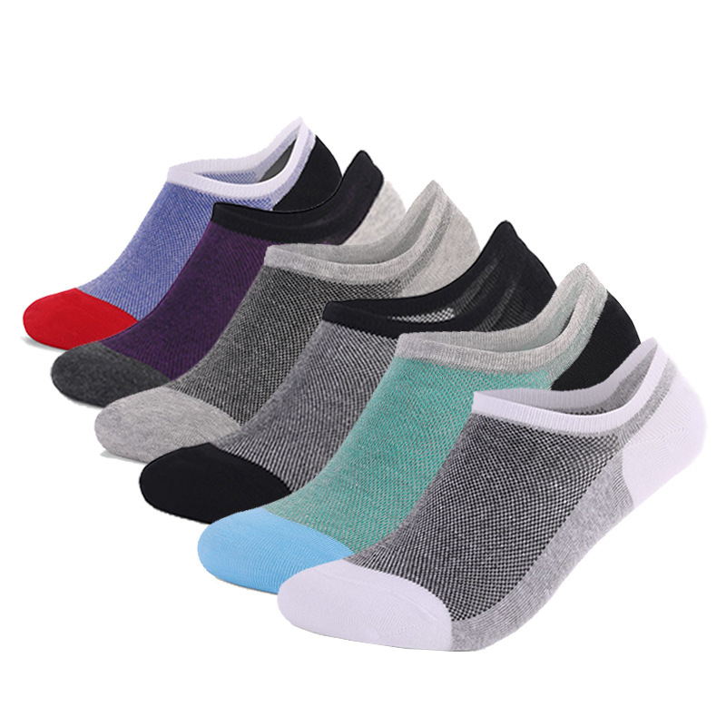 Cross-border Explosions Amazon Men's Cotton Socks Spring and Summer Four Seasons European and American Thin Extra Large Plus Fat Invisible Boat Socks