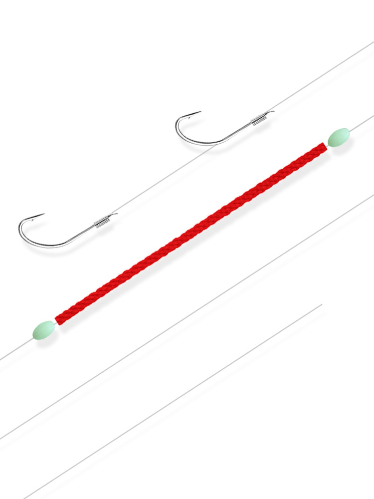 Wholesale floating fishing water needle fish hook line group anti -entangled hook fishing group Mobu fish Chengpin line handmade binding sub -line double hook 4