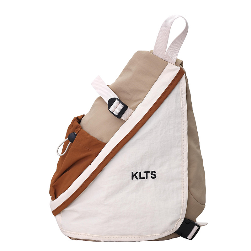 Coreano Chao Cool bolso de pecho para niños y niñas, moda de color contrastante, mochila de bebé de gran capacidad, mochila de hombro para niños casuales al aire libre