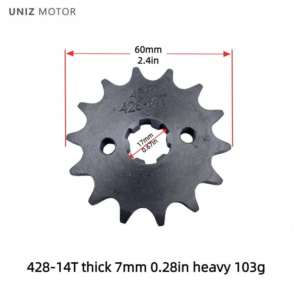 Manufacturer Wholesale Motorcycle Engine Small Gear Sprocket 420/428 Inner Hole 17-20 Motorcycle Parts