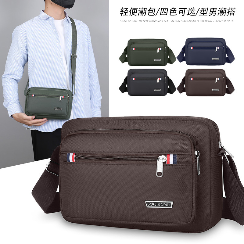 Bolsa de hombro para hombres de comercio exterior, moda al aire libre, bolso de mochila, bolso de negocios, bolso de almacenamiento multicapa.