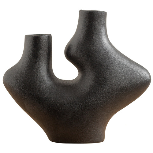 Modern Minimalist Ceramic Vase with Ceramic Flower Pot as a Unique Piece, Circle Ins Round Ceramic Vase, Creative Ceramic Vase, Cross-border Best Selling White Vase