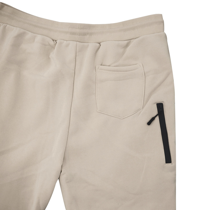 Herrenbekleidung schwerer, einfarbiger, langärmeliger Sport-Freizeitanzug mit Kapuze aus Fleece, warmer zweiteiliger Anzug_voghion.com