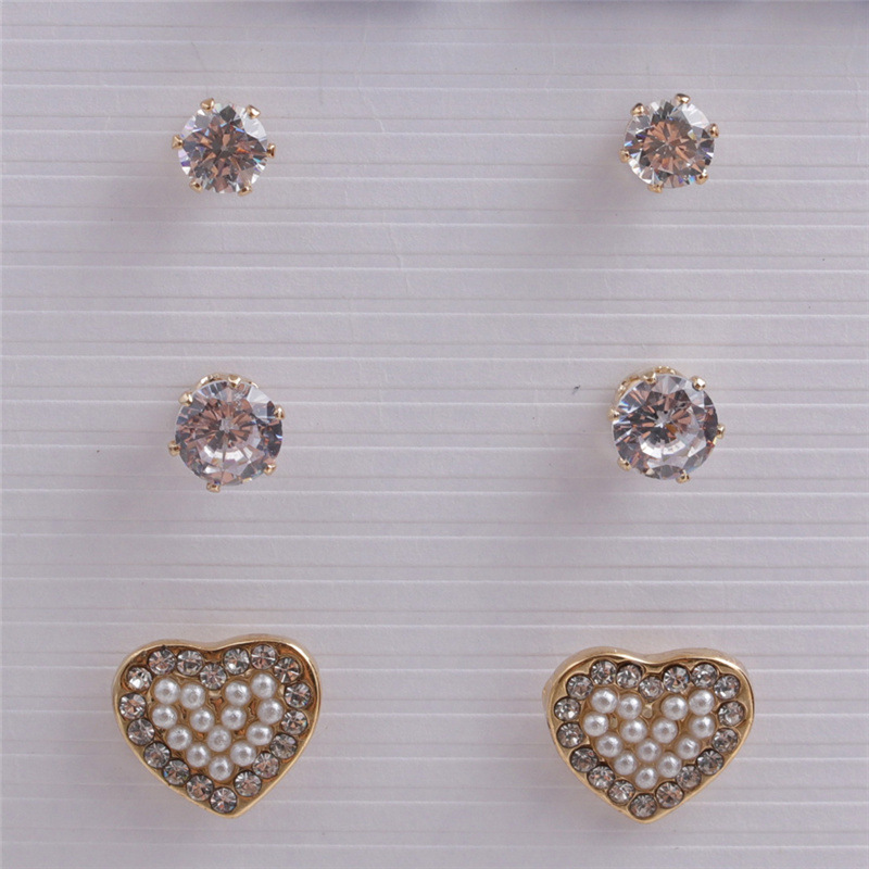 Fashion pearl alloy love earrings setpicture16