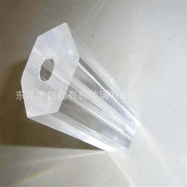 供应 透明亚克力六角棒气泡 有机玻璃六角棒彩色 透明空心六角棒
