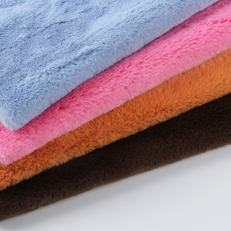 秋冬650-800克小兔毛绒面料 服装玩具94F小兔毛绒针织面料批发