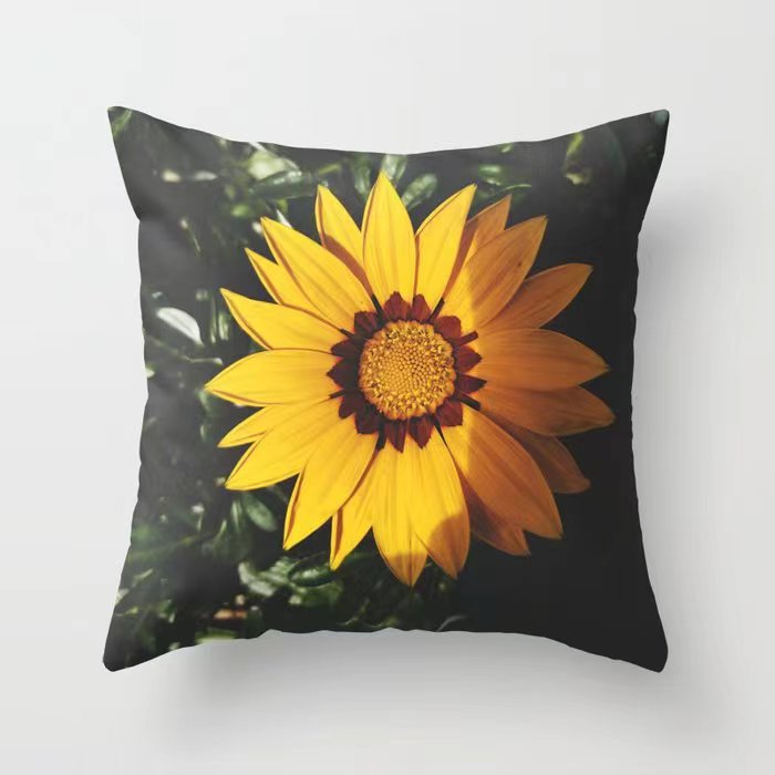 Girasol amarillo girasol funda de almohada Nordic casa estilo melocotón piel sofá del coche cojín cubierta image 24