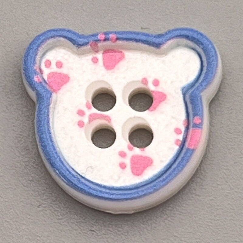 现货彩色四孔猫头塑料彩印纽扣DIY儿童女装毛衣外套针织衫装饰扣|undefined