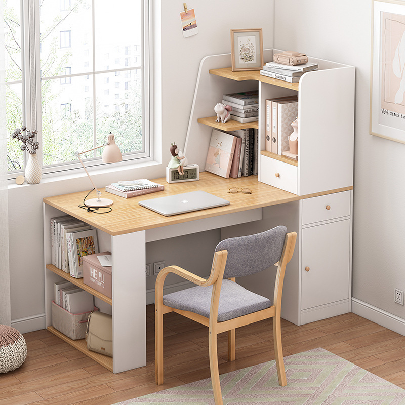 Corner Desk with Bookcase Integrated Simple Home Desktop Computer Table l-shaped Bedroom Student Corner Writing Desk Corner Desk with Bookcase Integrated Simple Home Desktop Computer Table l-shaped Bedroom Student Corner Writing Desk