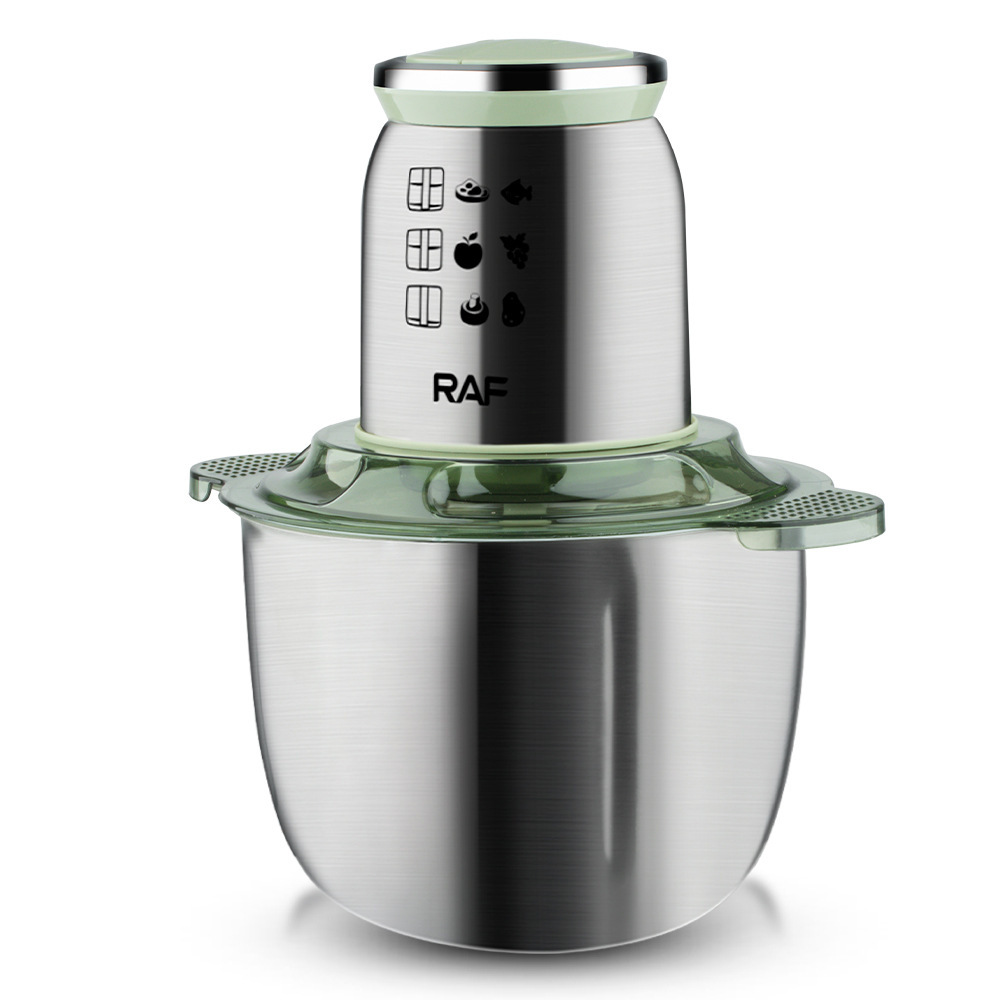 Picadora de carne eléctrica transfronteriza estándar europea RAF máquina de cocción de relleno multifuncional para el hogar trituradora de carne pequeña 3L