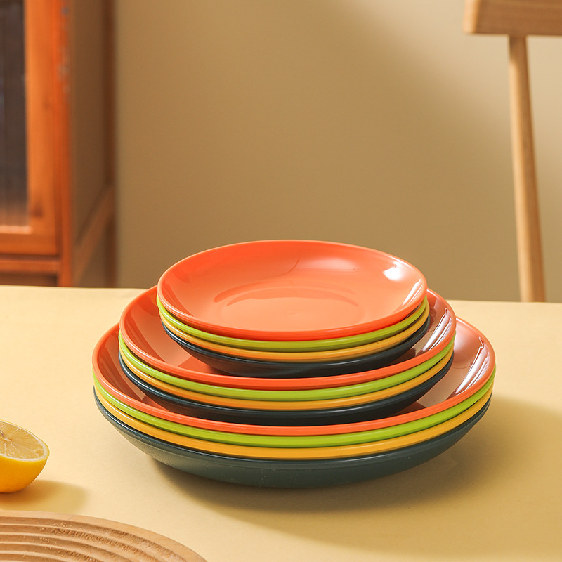 Cruz-frontera nórdica vajilla placa de plástico plato pequeño hogar Placa de fruta seca disco de merienda Placa de fruta