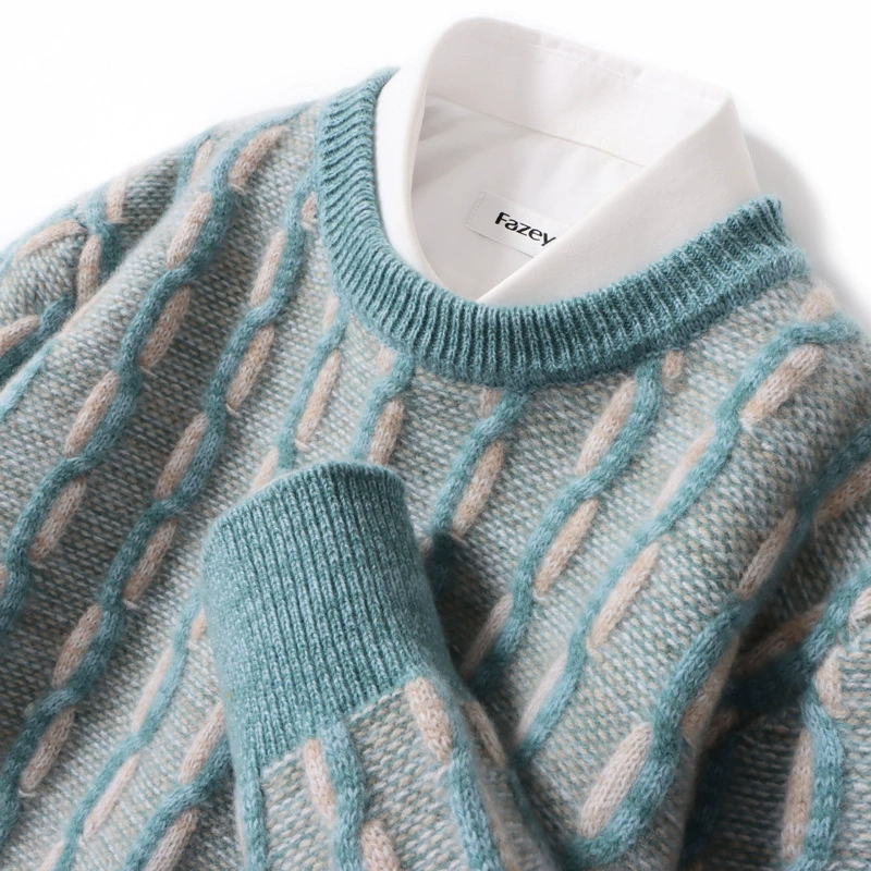 Осенний и зимний новый свитер мужской свитер с круглым вырезом