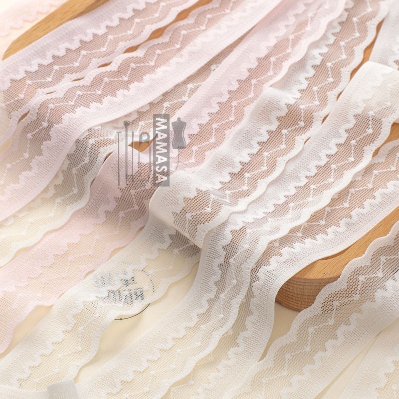 宽2.1cm优质亲肤弹力蕾丝花边 手工发饰服装内衣辅料工艺品 批发