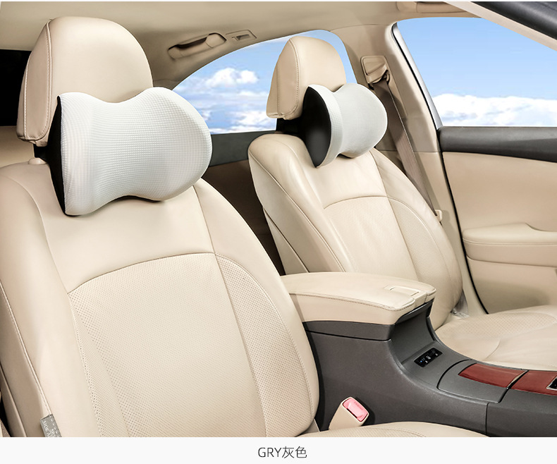 Factory direct supply car headrest car four seasons car ice silk pillow neck protection memory cotton neck pillow waist suit