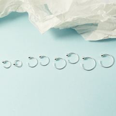 Sleep-Ready Mini Round Pearl Ear Hooks: Simple, Versatile, All-Match European & American Style One-Piece Hoop Earrings in a Minimalist, Cool-Girl Aesthetic &mdash; Tiny Stud Earrings