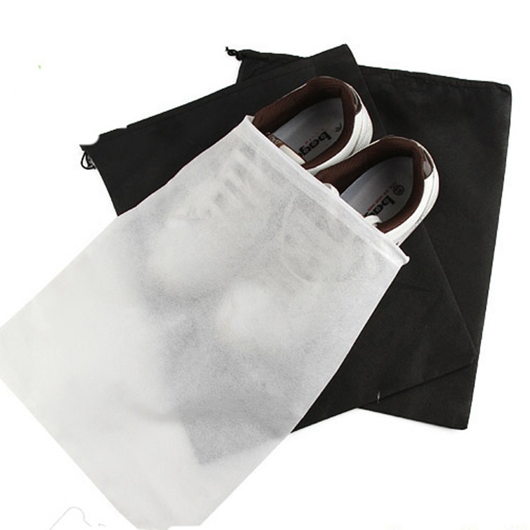 Venta al por mayor de fábrica portátil al aire libre viajes a prueba de polvo zapatos bolsa de almacenamiento deportes grandes cordón bolsa de zapatos de entrega de una sola pieza