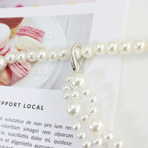 Hook Pearl Belt Women's Dress Hanfu Accessories Slim Waist Chain Elegant Elastic Elastic Waistband Three Types