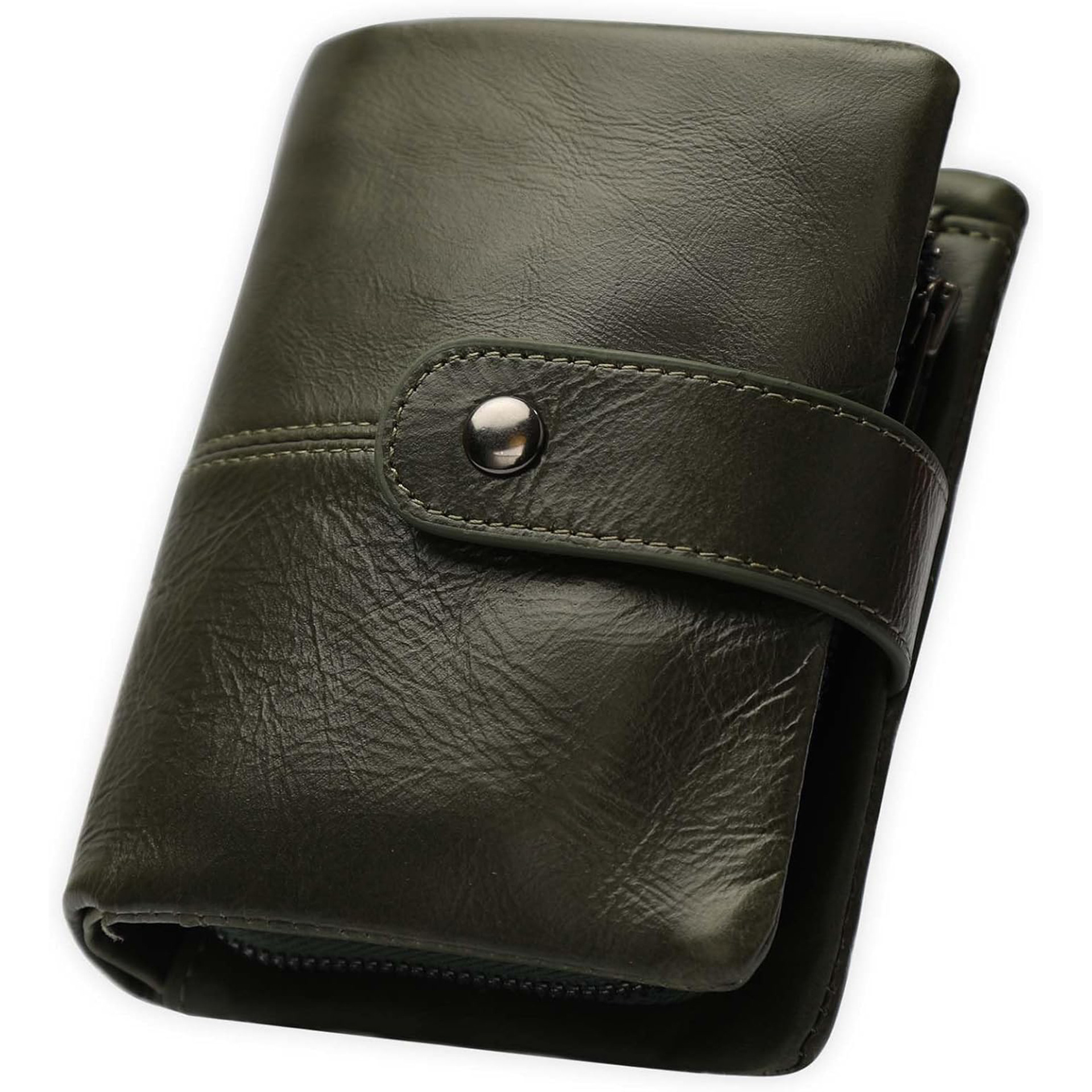 Amazon corto doble hebilla bolso de cambio simple multifuncional bolso de mano de cuero de moda retro bolso de damas