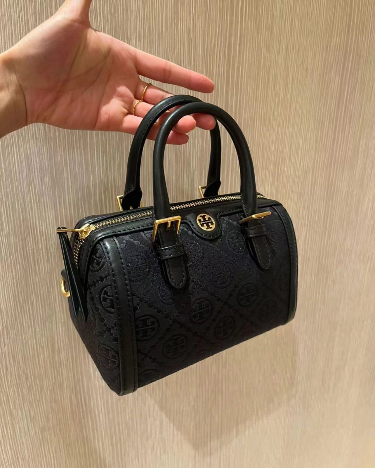 TB Spring New Boston Blue-Brown Print Canvas Mini Pillow Handbag Versatile Crossbody Bag for Women - Thumbnail 6