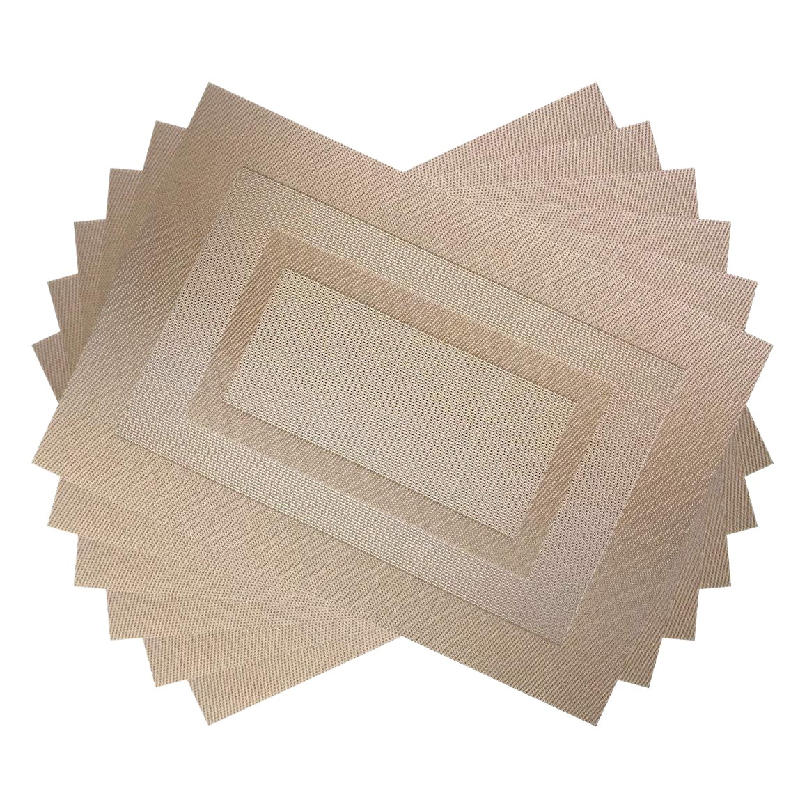 Amazon cojín Teslin PVC doble marco cojín cojín de tazas impermeable a prueba de aceite fácil de limpiar cojín de platos restaurante al por mayor