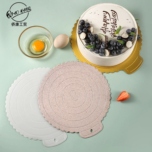 Reusable birthday cake mat mousse base plastic 8-inch household square round mop food grade baking