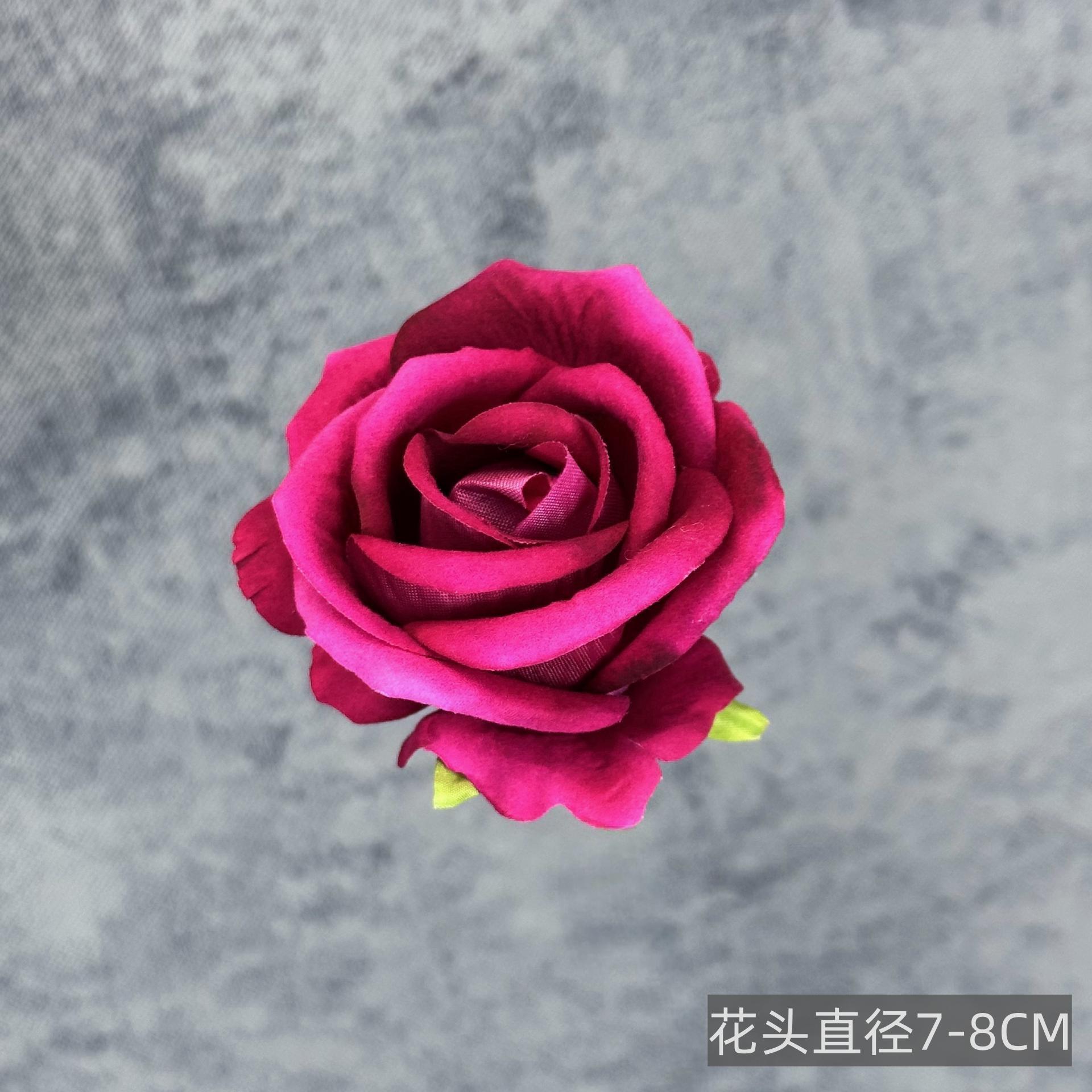 Franela artificial flor Rosa cabeza ramillete rojo boda flor pared tiro apoyos flor artificial arco flor artificial al por mayor