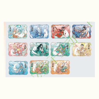 正規品 フェイシャン×敦煌美術館共同ブランド-九色神鹿シリーズ-ブリキバッジブラインドボックスアニメ|undefined