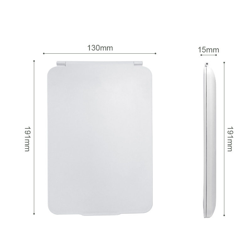 Portátil Flip espejo plano con luz LED espejo de maquillaje iluminación de tres colores estilo de mesa de escritorio de luz de relleno espejo plegable