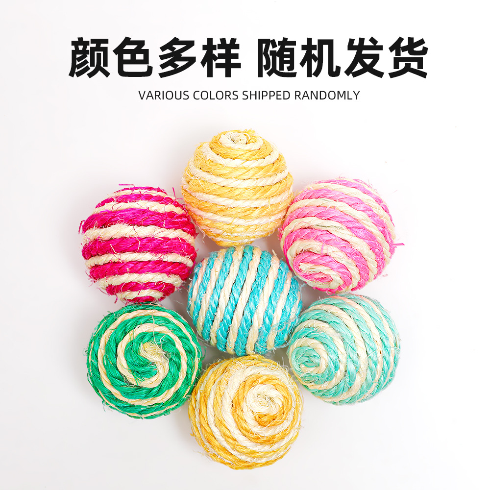 Juguetes de seda para gatos trenzados para morder gatos para agarrar gatos para afilar garras para aliviar el aburrimiento de los juguetes de gatos resistentes a la mordida fábrica al por mayor