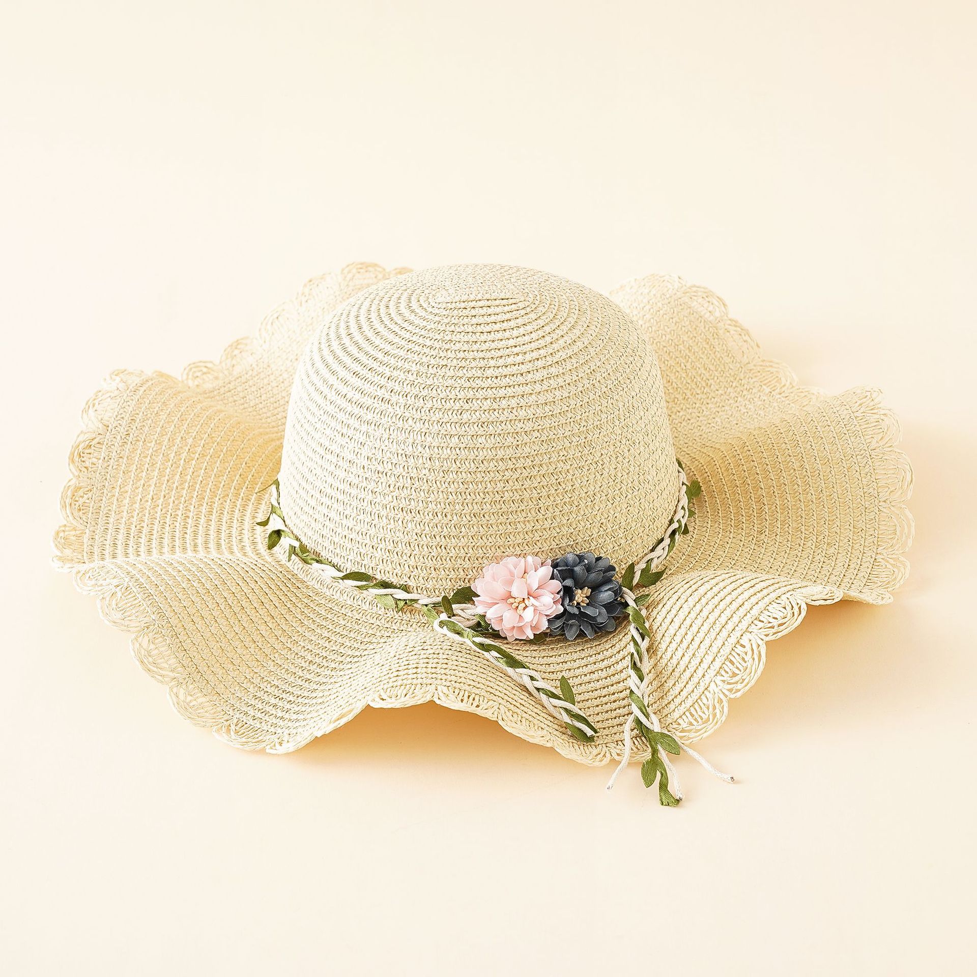 Niña sombrero de paja de verano para niños moda pequeña princesa Linda niña protección solar sombrero para el sol