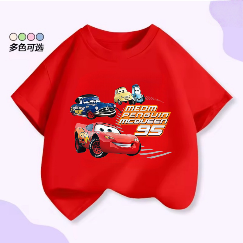 Cars Mcqueen Dr. Blue Sky Cappuccino Kidsren's Cotton T-Shirt Short-Sleeved T-Shirt Summer Tops for Boys and Girls Cars Mcqueen Dr. Blue Sky Cappuccino Kidsren's Cotton T-Shirt Short-Sleeved T-Shirt Summer Tops for Boys and Girls